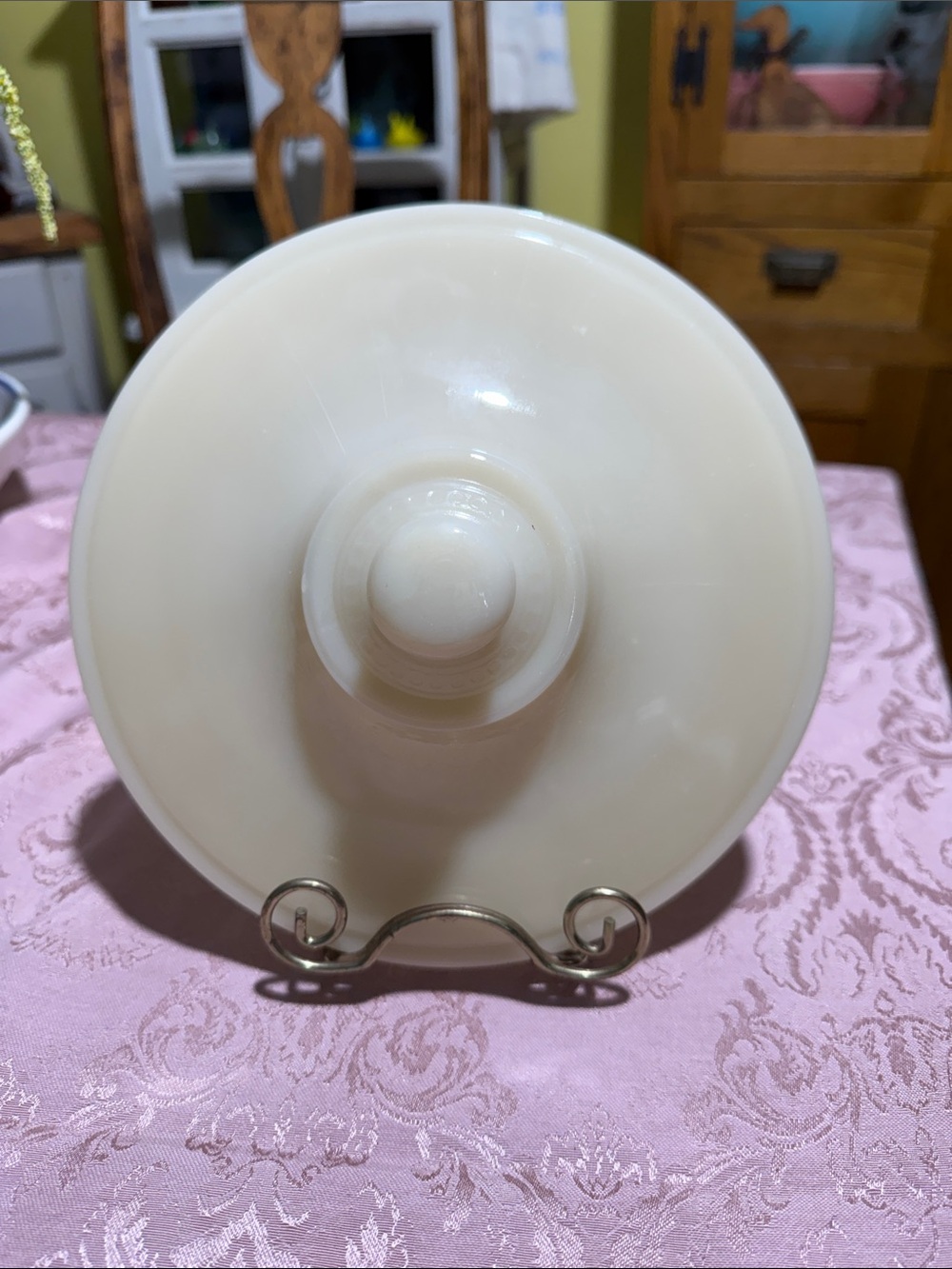 Anchor hocking fire king ivory mixing bowl lid